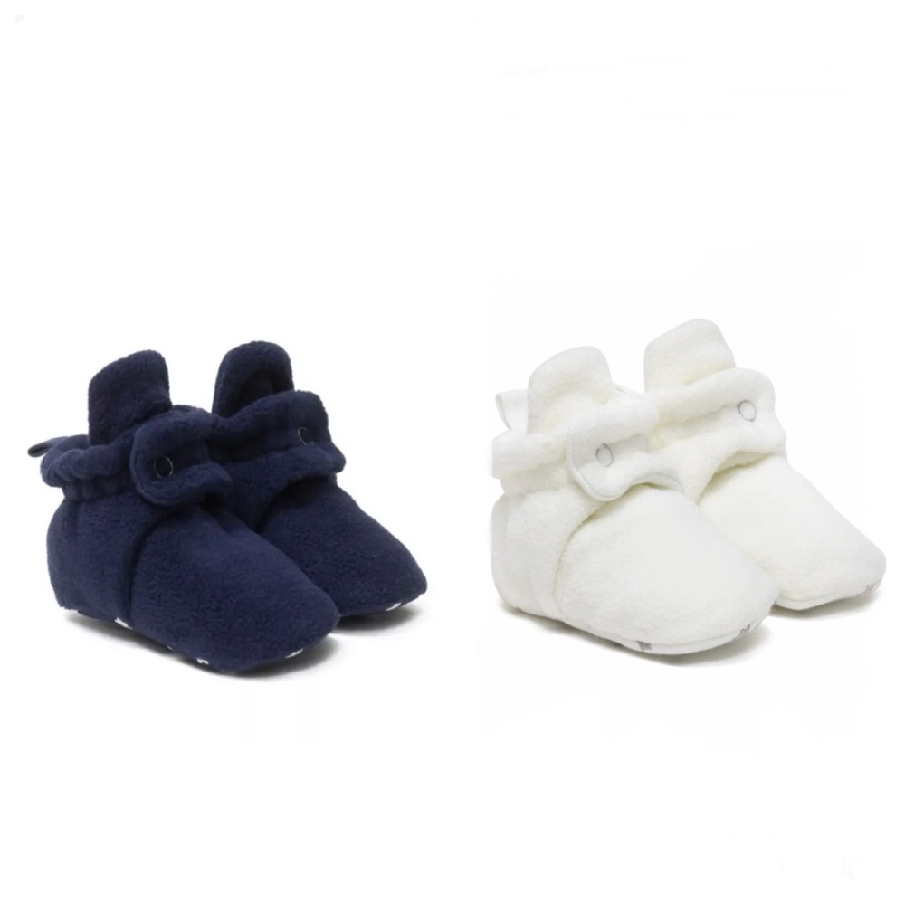 RO AND ME BY ROBEEZ Cozy Caleb Crib Baby Sneaker Bootie Navy + Ivory 12-18 Month